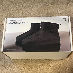 Sharper Image Black Heated Booties